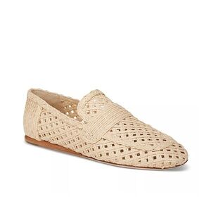 Vince Davis Raffia Loafer Flats